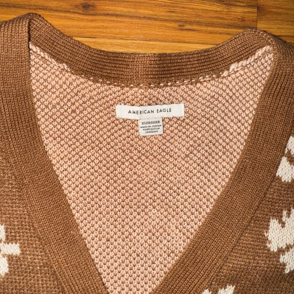 American Eagle Outfitters Brown Floral Cardigan - Picture 2 of 3